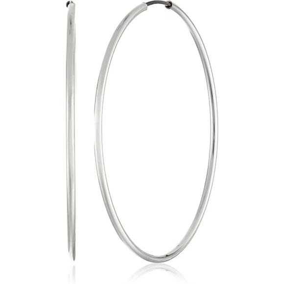 Large Endless Hoop Earrings - Picture 3 of 3